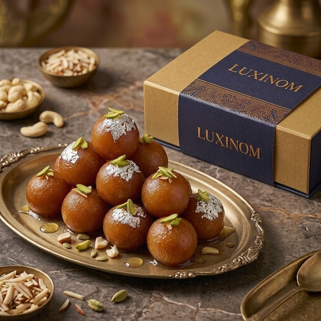Chaturbhuj Gulab Jamun in Luxinom gift box