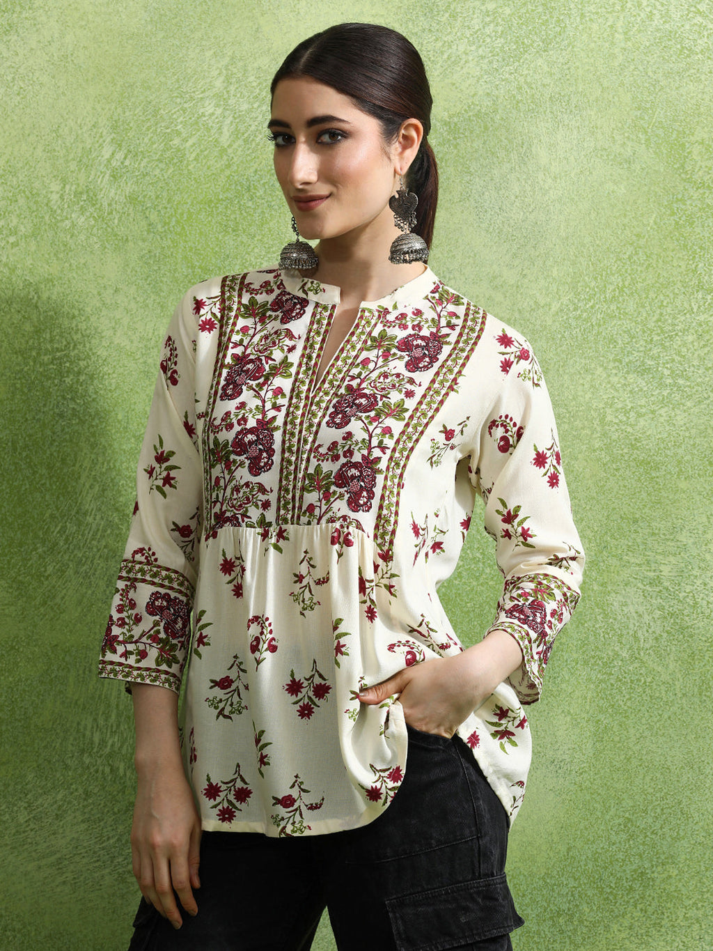 Floral Printed A-Line Top
