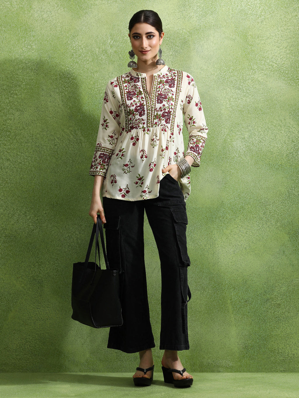 Floral Printed A-Line Top